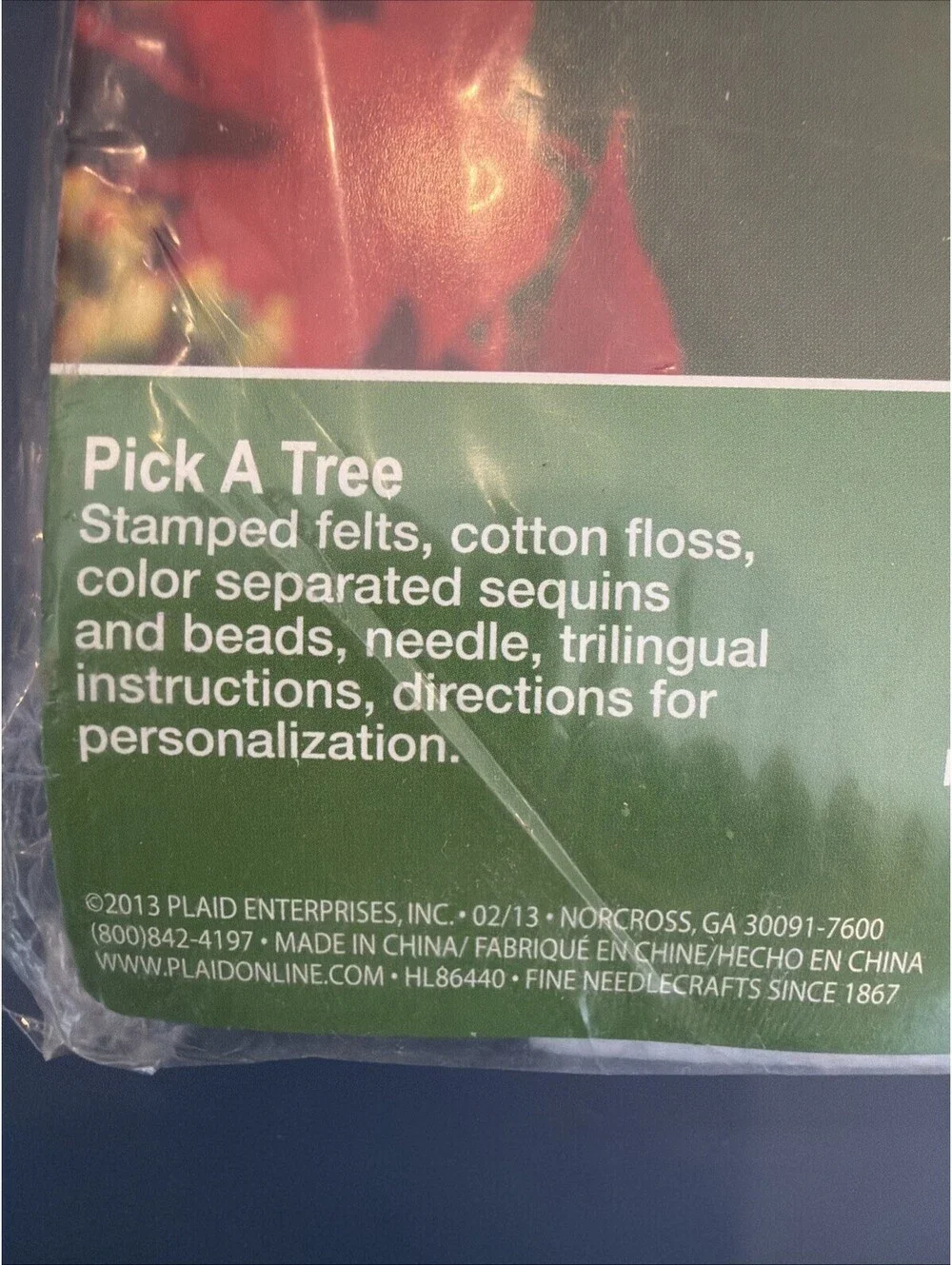 Bucilla Felt Stocking Pick A Tree 16